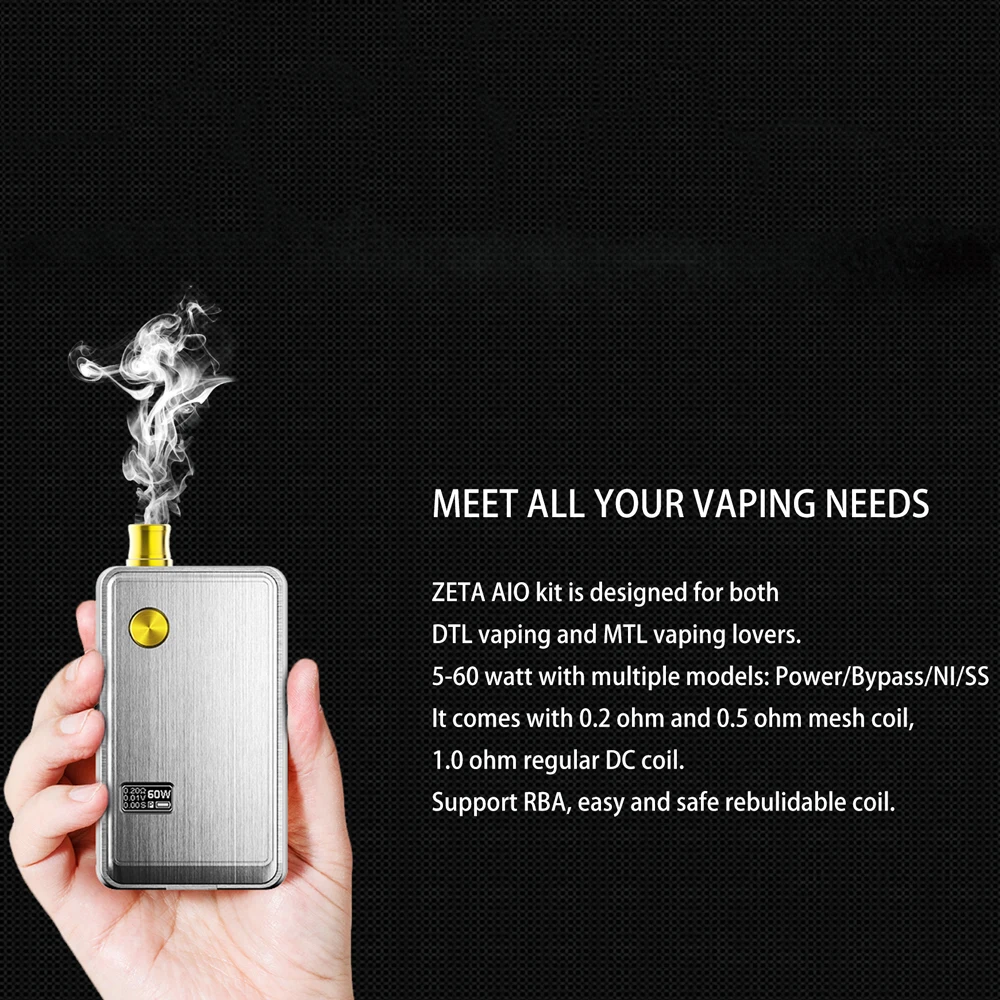 Kopen Gratis gift ZETA AIO RBA Coil ThinkVape ZETA AIO Pod Tank 3ML met 1.0ohm Regelmatige DC Spoel en 0.5ohm mesh Coil voor ZETA AIO Kit