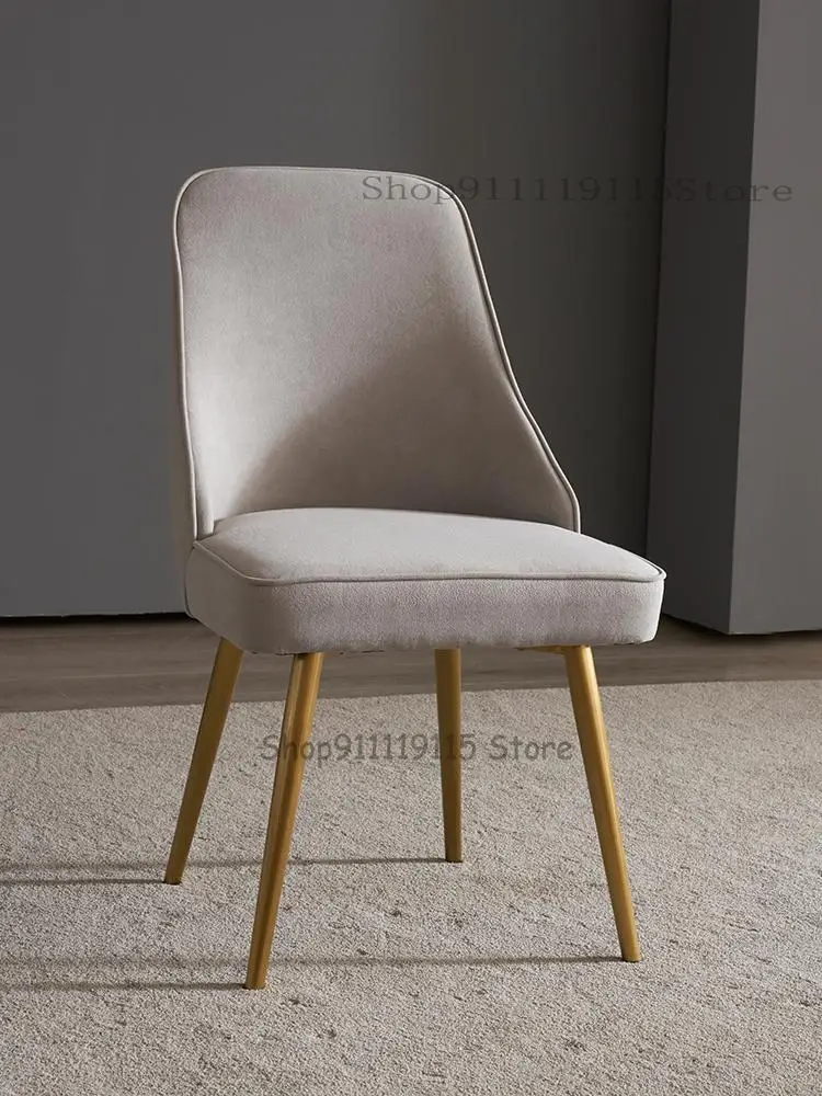 Custom Nordic Luxury Dining Chair Household Net Red Makeup Simple Desk Toilet Stainless Steel Back |
