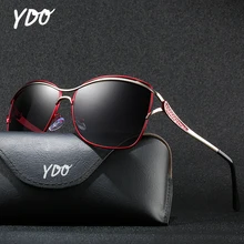 YDO, поляризационные солнцезащитные очки для женщин,, роскошный бренд, Бабочка, большая оправа, Ретро стиль, негабаритные солнцезащитные очки, женские очки, UV400, оттенки