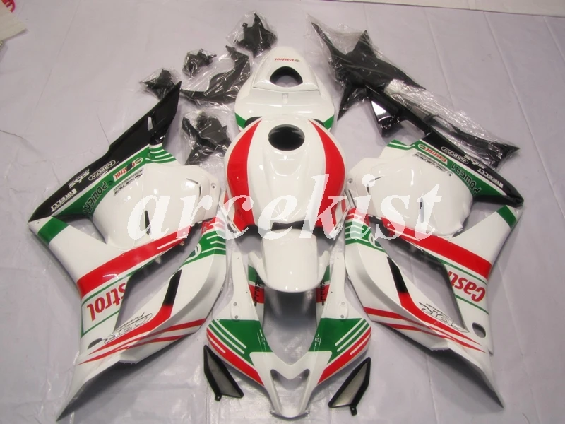 4 подарки литьевая Форма ABS Полный обтекатели Подходит для HONDA CBR600RR F5 2009 2010 2011 2012 09 10 11 12 набор тела белый зеленый