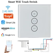 Interrupteur d'ouverture de fenêtre intelligent Wifi Tuya, commutateur de moteur à courant alternatif, contrôleur d'acutateur linéaire, Alexa Google IFTTT, vie intelligente, domotique