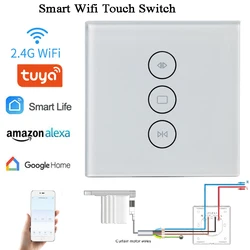 Interrupteur d'ouverture de fenêtre intelligent Wifi Tuya, commutateur de moteur à courant alternatif, contrôleur d'acutateur linéaire, Alexa Google IFTTT, vie intelligente, domotique 