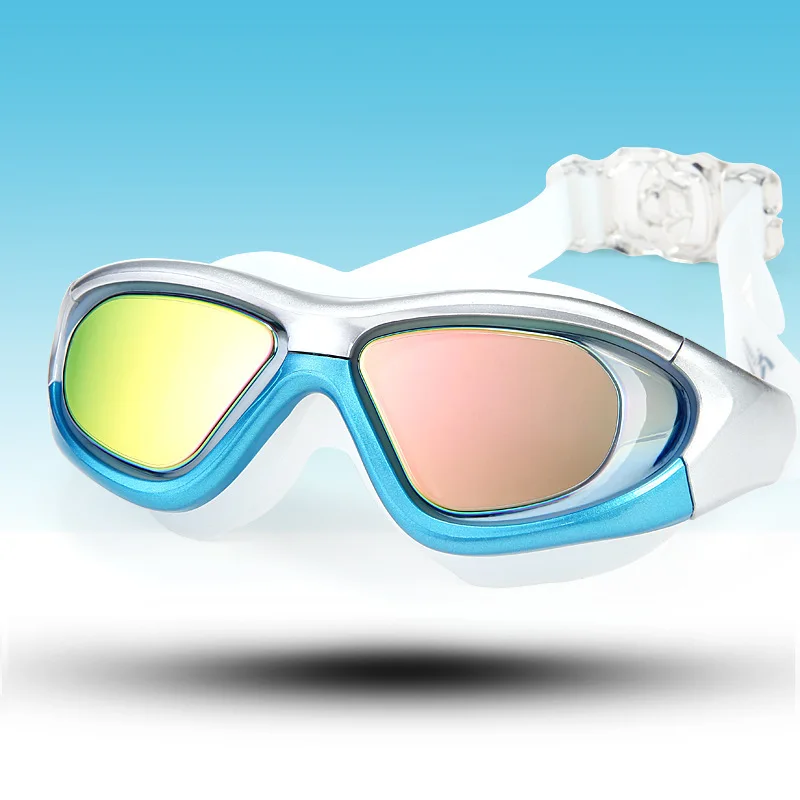 

New Style Large Frame Goggles Waterproof Anti-fog High-definition Electroplated Swimming Glasses Hot Selling Silica Gel Goggles