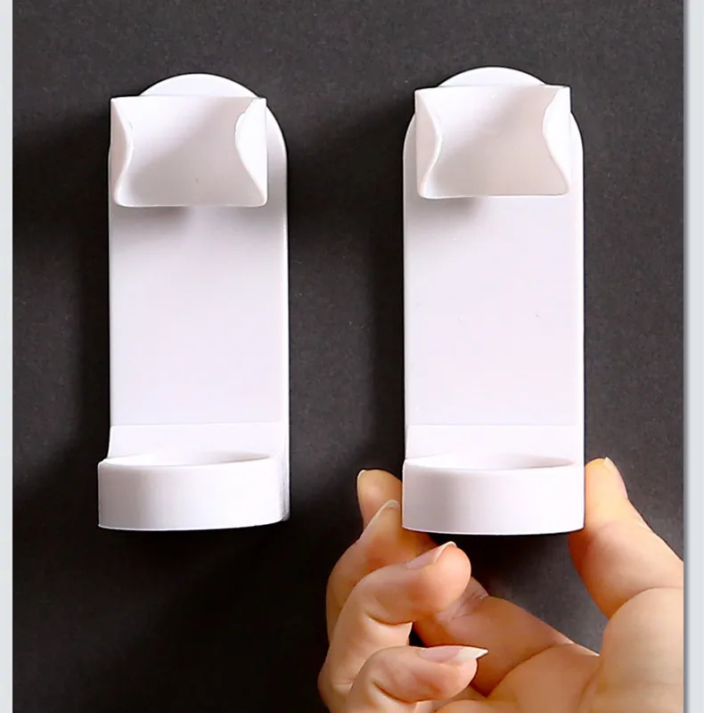 1Pc Creative Traceless Stand Rack Toothbrush Organizer Electric Toothbrush Wall-Mounted Holder Space Saving Bathroom Accessories