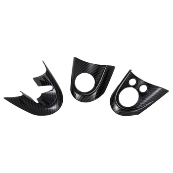 

Car Carbon Fiber Steering Wheel Decoration Stickers, Interior Modification Accessories, for 2018-2020 Mini Cooper S