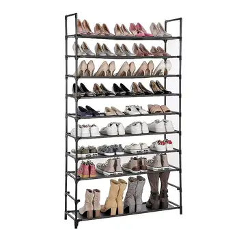 

10Tiers Dustproof Shoe Rack Storage Organizer Cover Cabinet Shelf Cabinet Assembled Multiple Layers Shoe Organizer Cabinet HWC