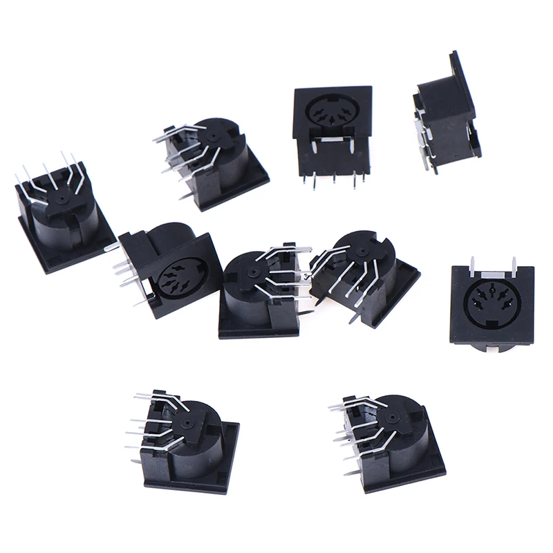 10Pcs/Set High Quality PCB Panel Mount Female Connector DIN 5-Pin Jack DS-5-01
