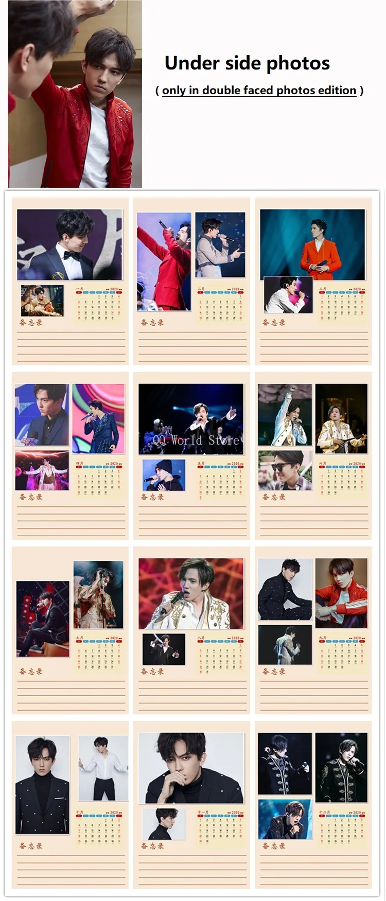 Dimash Kudaibergen-, настольный календарь, фото, записная книжка, Рождественский год, фестиваль, подарок, певец