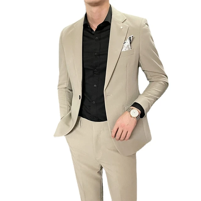 Beige Suit Color Combinations with Shirt and Tie | Tan groomsmen suits,  Beige suits, Beige suits wedding