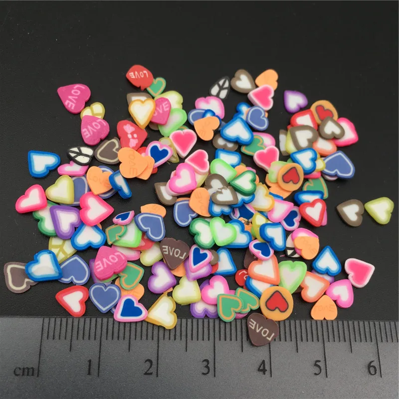50 г Сердце смесь Fimo Полимерная глина посыпать для детей Diy, мягкая глина для рукоделия глина/Нейл-арт/украшение для альбома DIY, наполнитель слизи