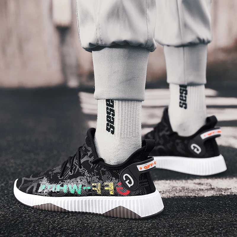 

Spring and summer new flying woven sports shoes breathable comfortable casual sports shoes trend running shoes outdoor sp