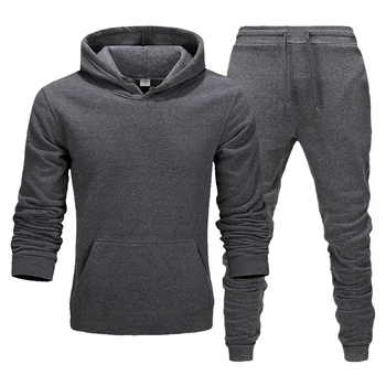 

Solid Color Hoodie + Pants Men And Women Suit Autumn And Winter Long-sleeved Boutique Two-piece Suit Sweatshirt Sweater Pants