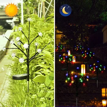 

LED Garden Lawn lamp Solar Power Flower 16LED Light Outdoor Yard Lawn Landscape Night Lamp 2PC Wedding Party Decoration#1.1