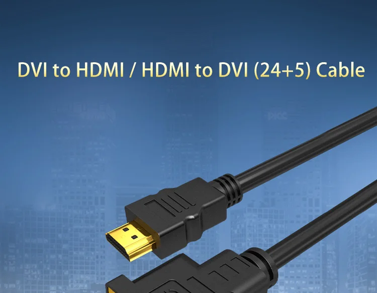 HDMI Мужской к DVI 24+ 5 Женский кабель Dual Link DVI-i адаптер для PS4 HDTV 1080P конвертер Кабель DVI к HDMI 0,3 м