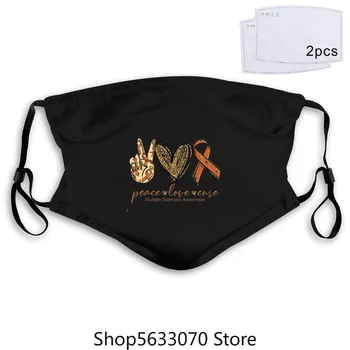 

Peace Love Cure Multiple Sclerosis Awareness Mask