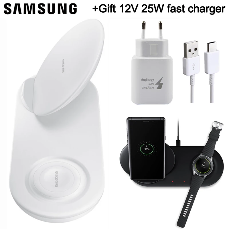 

Samsung Original Wireless Charger duo pad EP-N6100 For Galay Note 10 S10 S6 S7 S9 Gear S4 Huawei Mate 20 Pro iPhone 8 Mix 3 Mi9