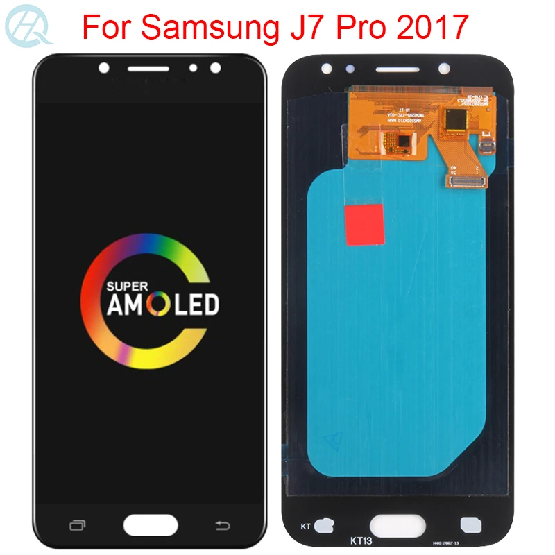 Super Amoled ЖК дисплей для Samsung Galaxy J7 Pro 2017 оригинальный с рамкой сенсорный экран в