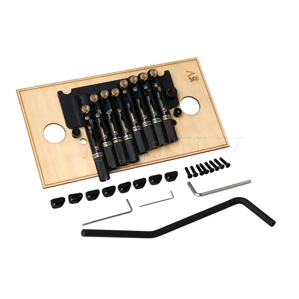 Yibuy Black Healifty Tremolo Bridge System 8-String with Screw Springs Guitar | Спорт и развлечения