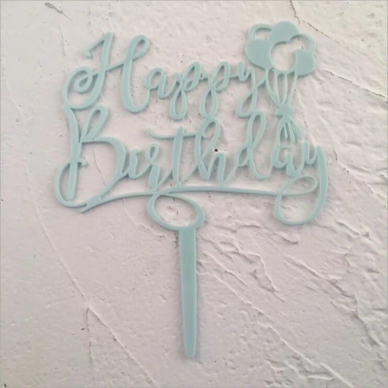 Ручной пишущий Топпер для торта «С Днем Рождения» акриловый Золотой Серебряный кекс топ флаг для Свадьбы Дети День рождения украшения для торта для вечеринки - Цвет: Style 4