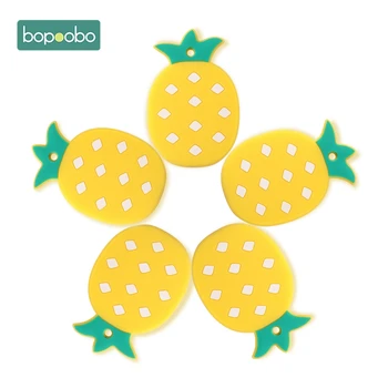 

Bopoobo Food Grade Nursing Teething 10PCS Bpa Free Silicone Pineapple Teething Baby Mobile Toys Newborn Holding Teether Child