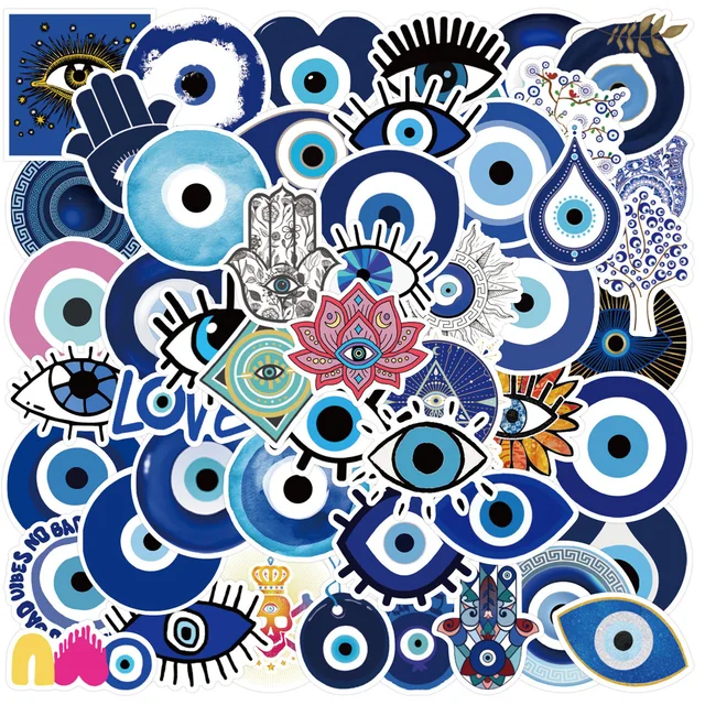 10/30/50pcs Turkish Evil Eye Graffiti Stickers Skateboard Guitar Laptop Motorcycle Luggage Bike Car Phone Cool Sticker Kid Toy 1