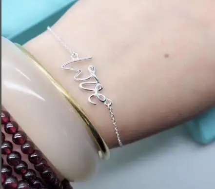 BEST  YTF315 925 Silver Girl's Bracelet Wedding Birthday Party Couple Gifts