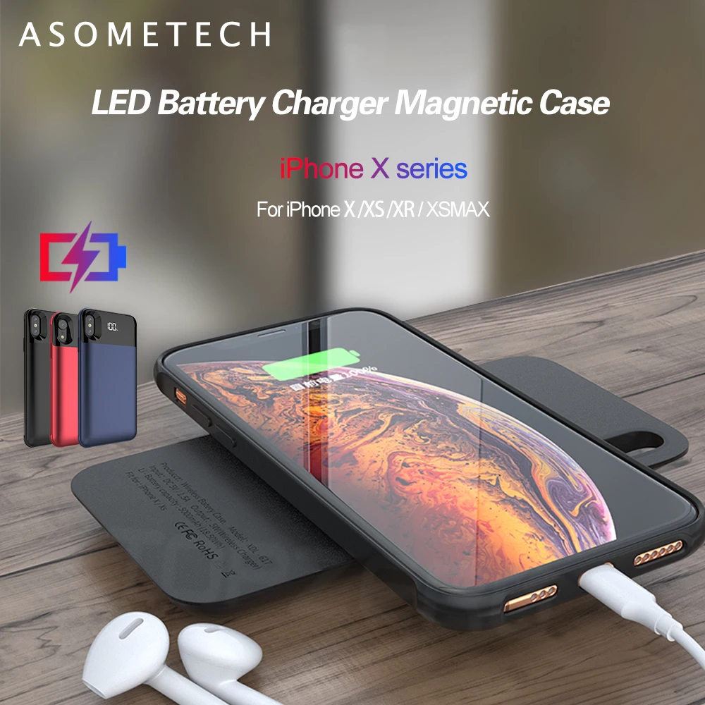 Чехол для аккумулятора для iPhone X XS XR XS MAX чехол для зарядного устройства 5000 мАч чехол для зарядного устройства для iPhone 11 Pro Max чехол для задней панели аккумулятора