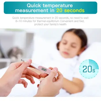 

Infant Adult LCD Display Digital Replaceable Battery Operated Sound Prompt Body Thermometers Temperature Measuring Tool