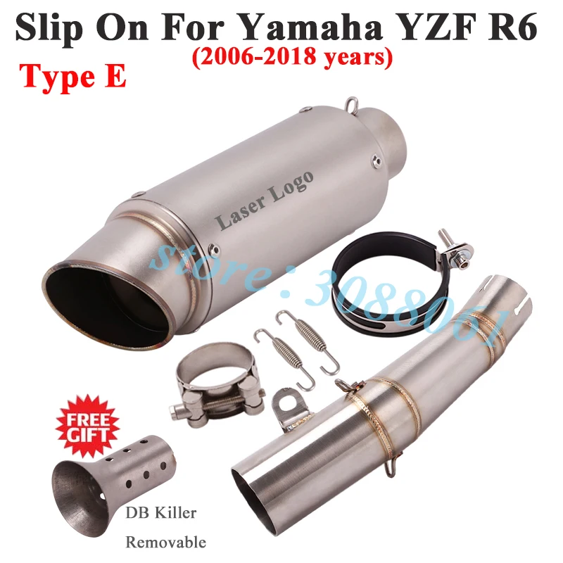 para Yamaha YZF R6 2006-2018 2019, 60mm DB Killer