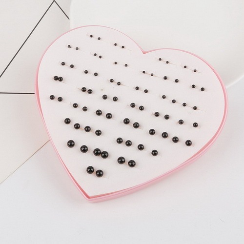 Multi-style Colorful Animal Heart Star Moon Geometric Crystal plastic Stud Earring Set For Women Girls Jewelry Gifts