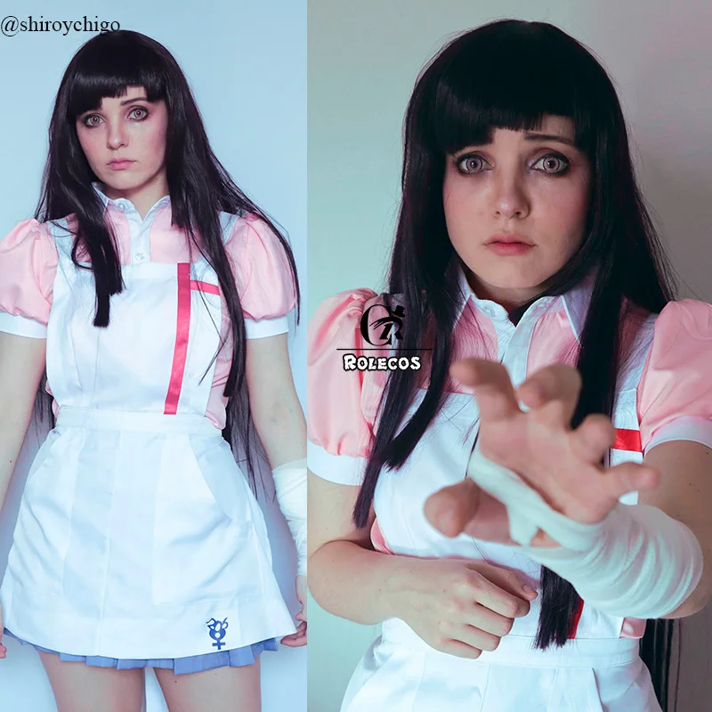 ROLECOS аниме Dangan Ronpa 2 косплей парик Mikan Tsumiki женские длинные волосы 100 см фиолетовый