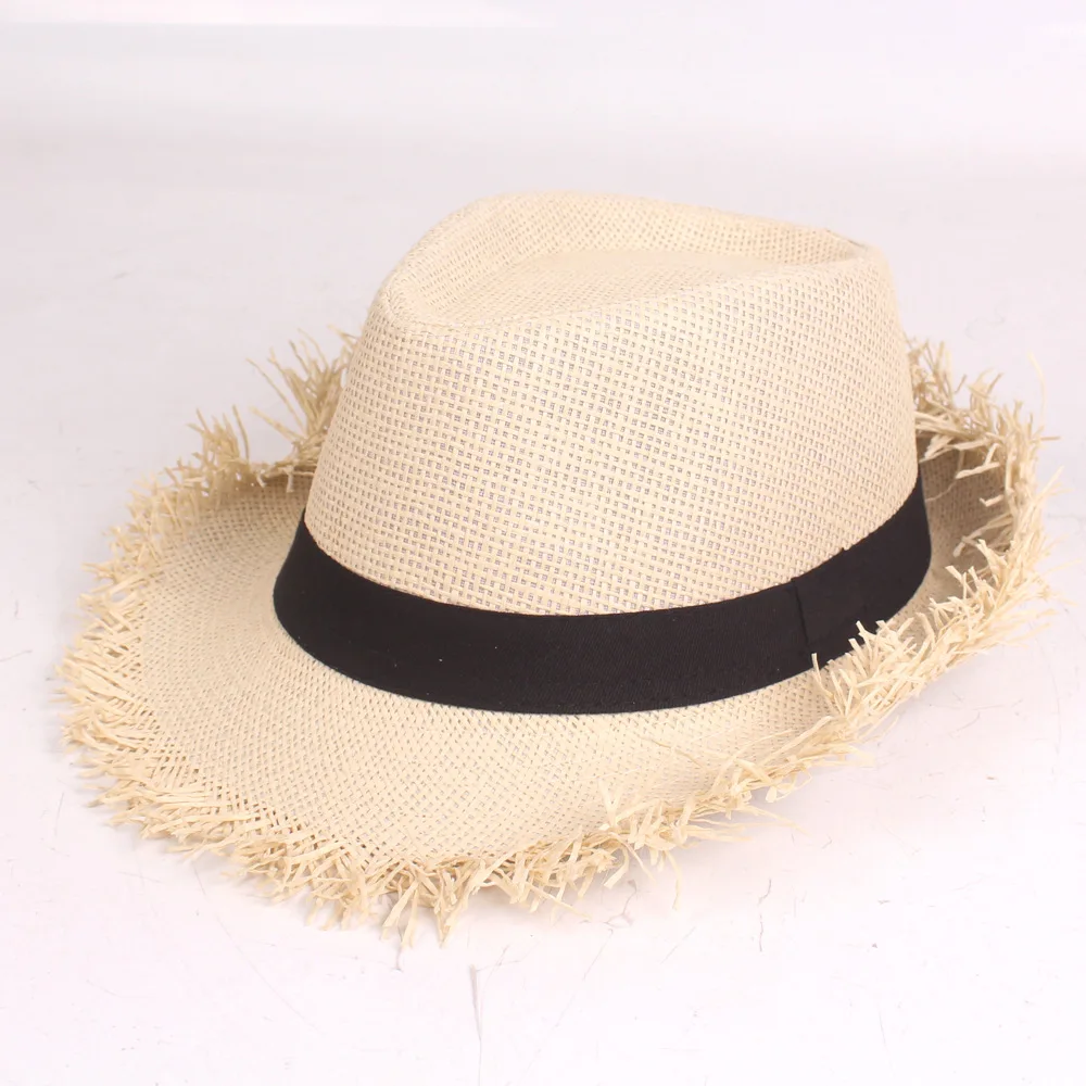 Men's Sun Hat Summer Anti Jazz Solid Color Breathable Straw Outdoor Travel sun hat sun protection hat