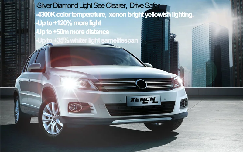XENON H7 12 В 55 Вт серебряный алмазный сменный автомобильный светильник, источник света, галогенный ксеноновый головной светильник до 120% больше, светильник 50 м луч, 2X светильник