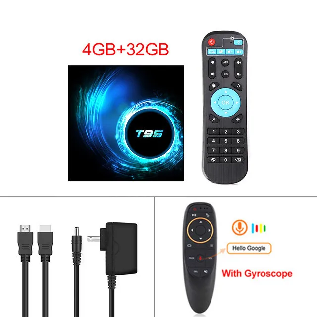 4G 32G G10 Voice T95 ТВ приставка Android 10,0 Allwinner H616 Четырехъядерный 4 Гб 64 Гб Wifi 1080P H.265 4K телеприставка медиаплеер Youtube Smart Android tv Box - Цвет: 4G 32G G10 Voice