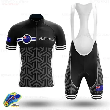 

Australia 2020 Cycling Suit Pro Team Men Summer Breathable MTB Bike Jersey Set Ciclismo Ropa Bib Shorts Maillot Kit Bike Uniform