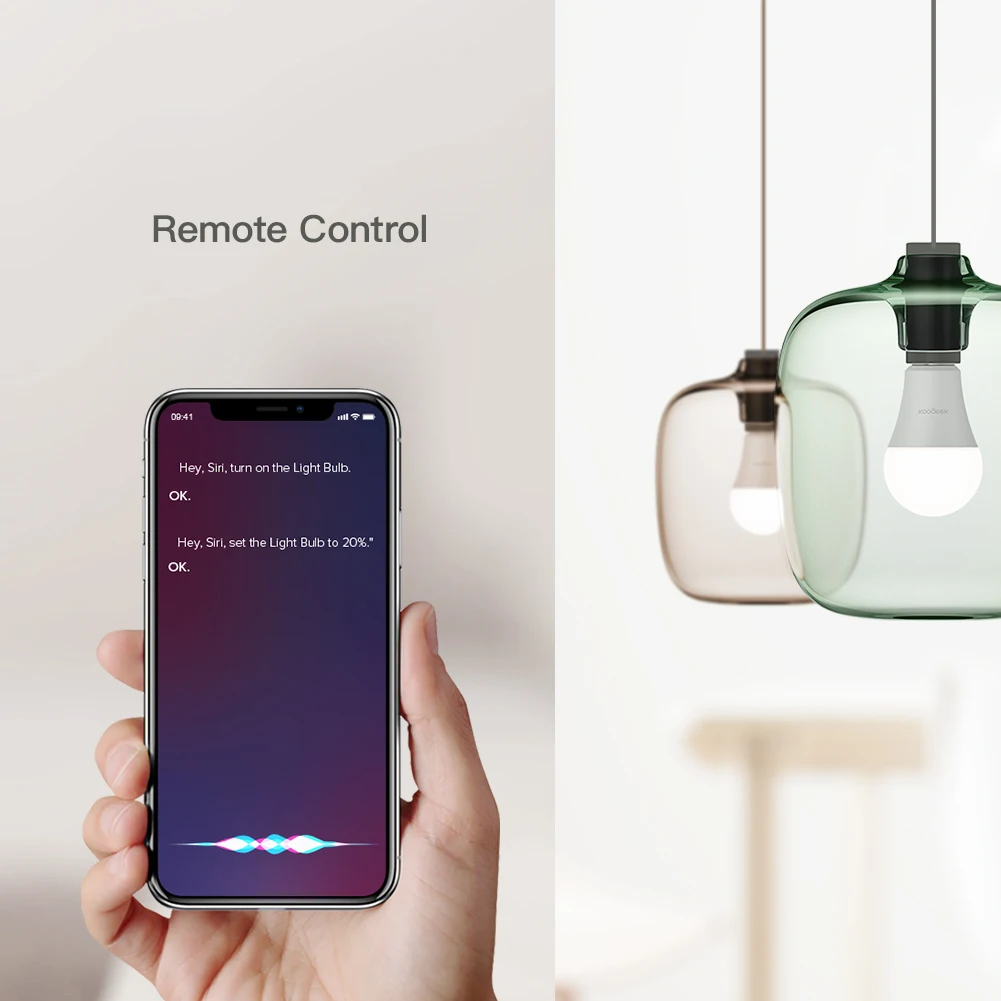 Koogeek WiFi Smart LED Light Bulb Compatible with Alexa Apple HomeKit and Google Assistant 