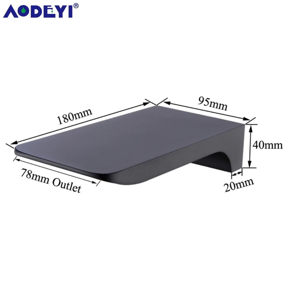 AODEYI носик для смесителя замена отверстия раковины в ванной матовый черный хром