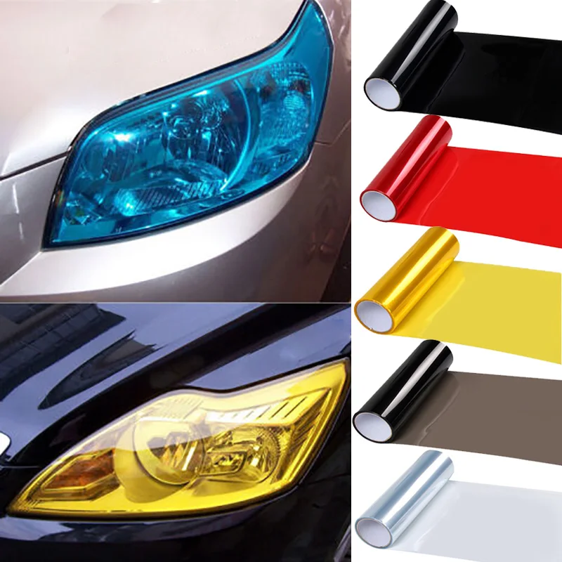 30x60cm Car Headlight Film Transpare Vinyl Self Adhesive Sticker for