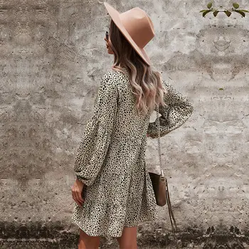 Vestido camisero mujer de leopardo