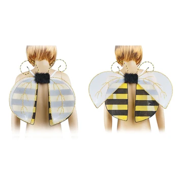 

20x Girls Bumble Bee Fairy Wings Honeybee Antenna Headband Costume Accessory