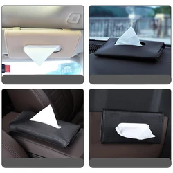 Convenient Car Tissue Holder Car Sun Visor Seat Back Tissue Box Storage Styling Accessories Pumping Paper Storage Box
