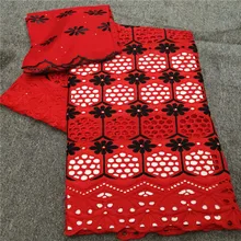 Швейцарская кружевная ткань Тяжелая вышитая бисером африканская кружевная ткань хлопковое кружево «швейцарская вуаль» в швейцарском стиле с камнями HL05