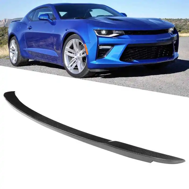 Carbon Fiber Rear Trunk Spoiler Wing Deck Lid Exterior Trim Cover Fit