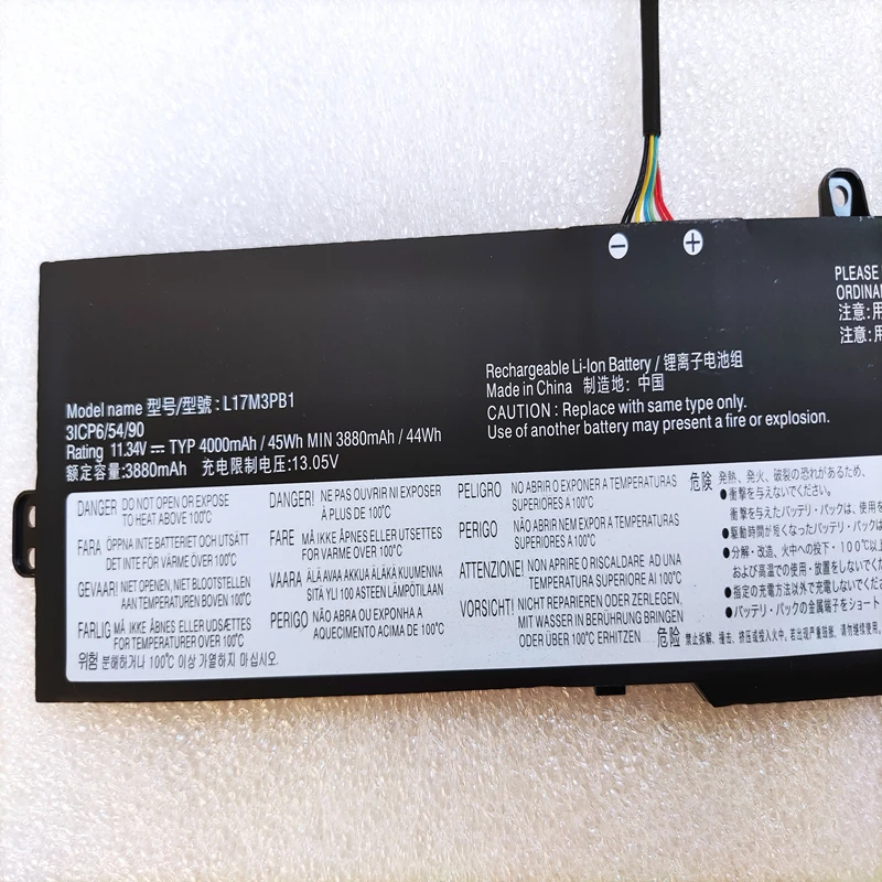 Bateria do Portátil Lenovo Ideapad Novo L17c3pb0 L17d3pb0 L17m3pb1 L17l3pb1 5b10r46704 5b10q71254 330g 330 17ich 81fk0041ge - Imagem 2
