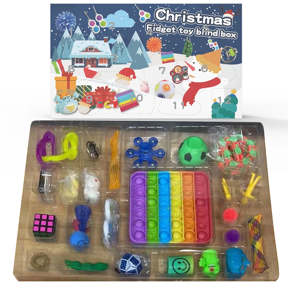 Fidget Toys 24 Days Advent Calendar Pack Anti Stress Toys Kit Sensory