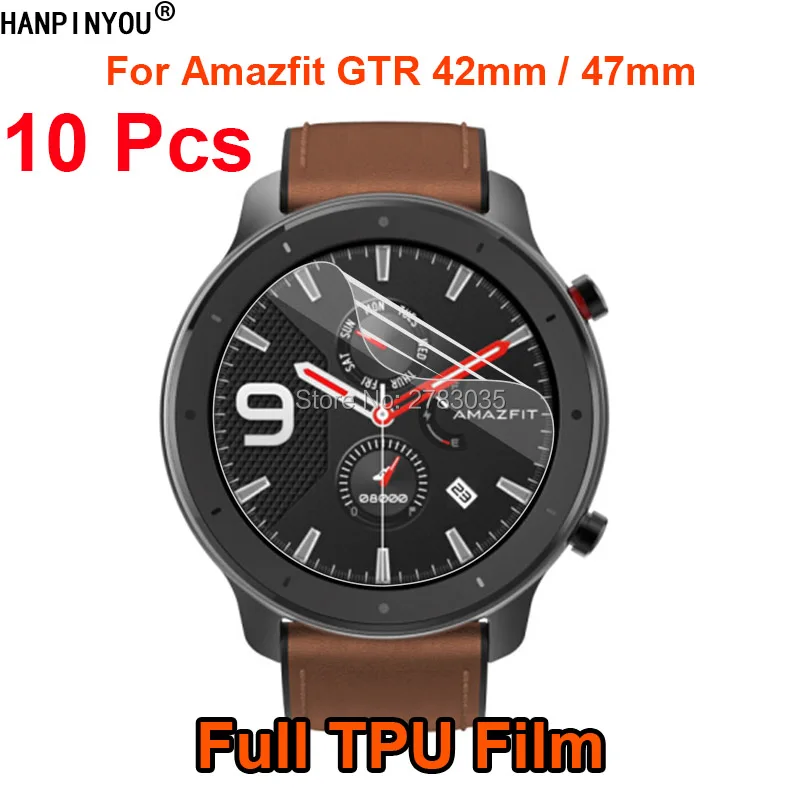 10 шт./лот для Xiaomi Huami Amazfit GTR 42 мм/47 мм спортивные Смарт-часы мягкая защитная пленка