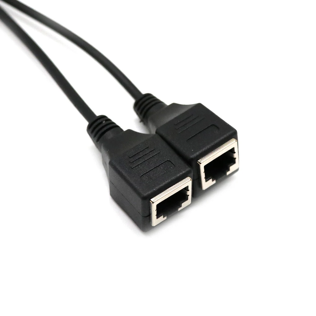 RJ45 Ethernet Кабель-адаптер сетевой сплиттер от 1 до 2 портов для мужчин и женщин LAN высокоскоростной шнур для ПК ТВ интернет