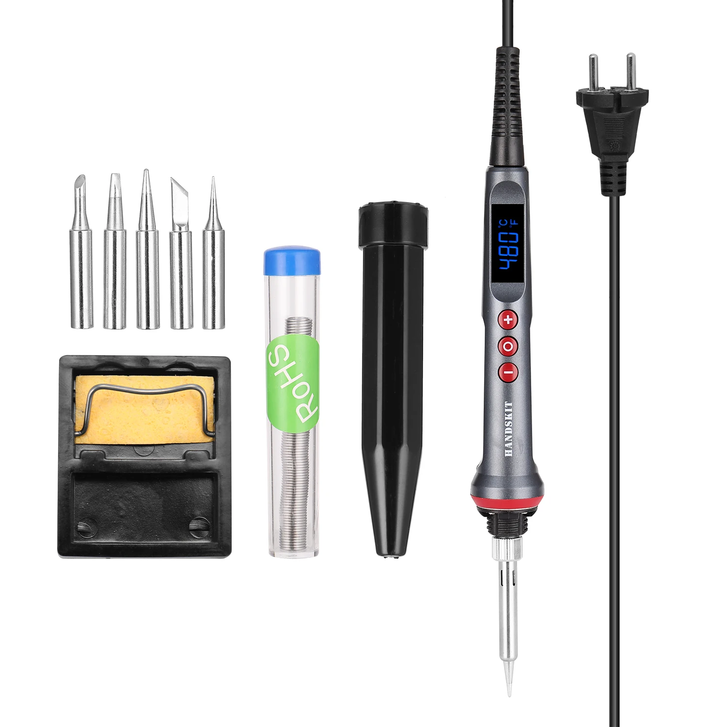 Handskit USB Charging Soldering Iron 5V 8W Adjustable Temperature Electric Soldering Iron Kit with Soldering station solder Wire rework station Welding Equipment