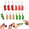 1/3pcs Fidget Toys Pack Portachiavi Decompression Edamame Toys Squishy Squeeze Peas Beans Keychain Stress Adult Toy Key chain 1