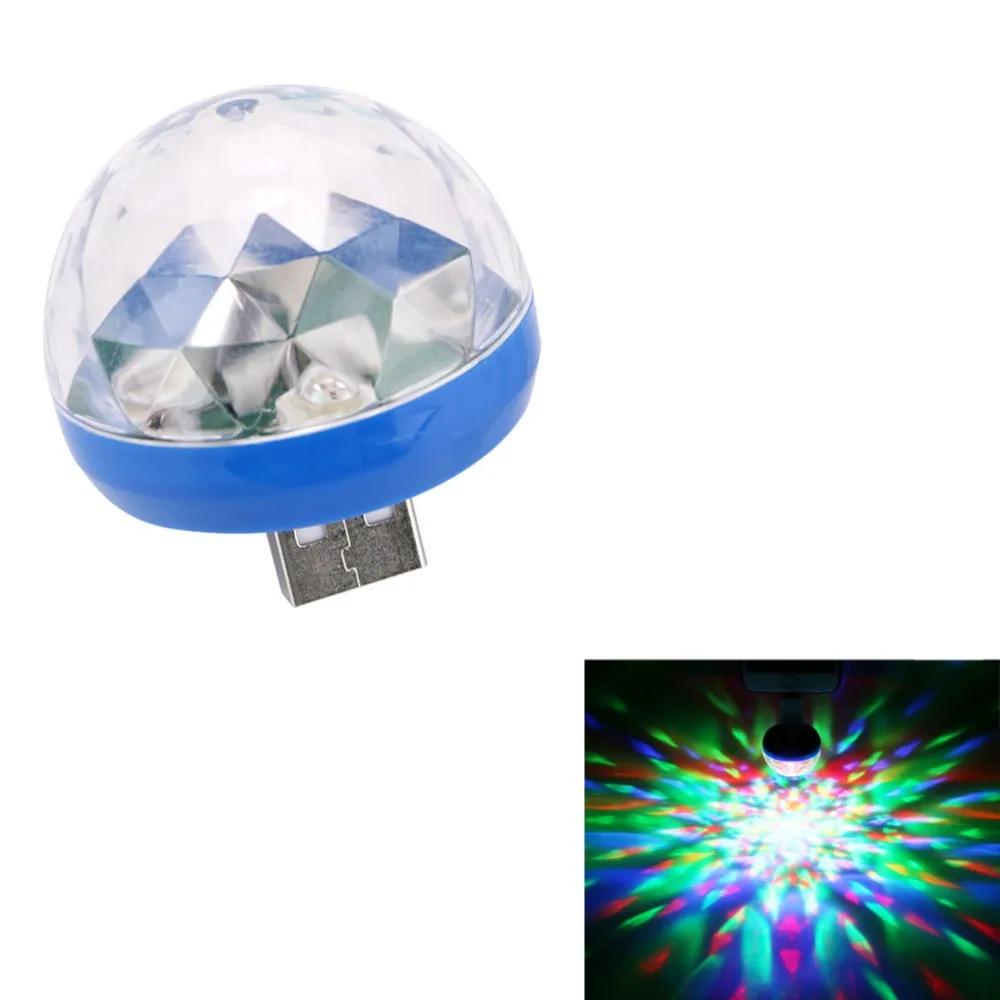 USB мини светодиодный RGB диско сценический светильник вечерние Клубные DJ KTV Рождественский волшебный телефон шар лампа красочный и красивый светильник s
